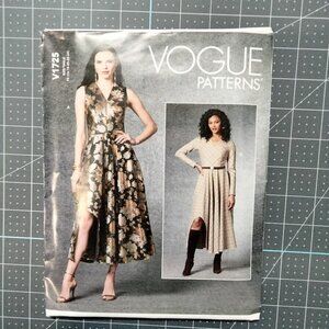 V1725 Vogue Pattern, 16-24, Misses' Dresses, Uncut, FF, OOP